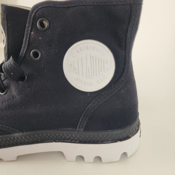 Palladium Blanc Hi Black Outdoor Hiking Canva 5 Men = 6.5 Women - Picture 11 of 12